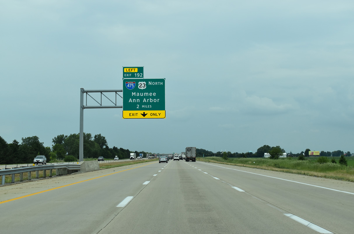 I-75 north at I-475/US 23 - Perrysburg, OH