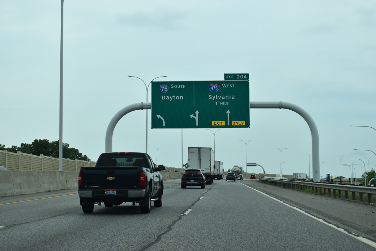I-75 South at I-475 in Toledo, OH