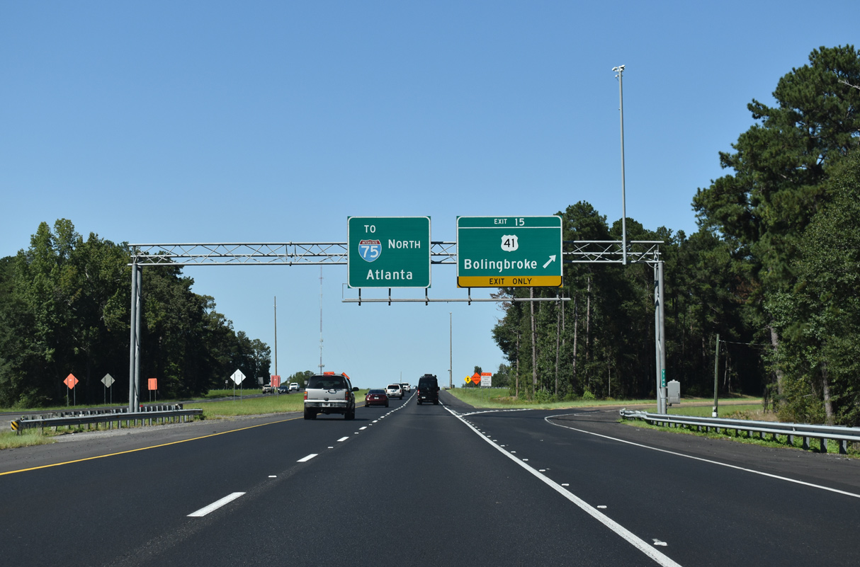 I-475 north at US 41/I-75 - Bolingbroke, GA