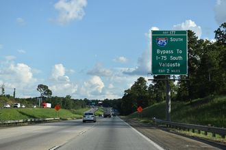 I-75 south at I-475 - Bolingbroke, GA