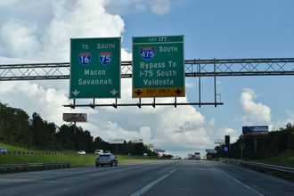 I-75 south at I-475 - Bolingbroke, GA
