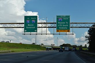 I-75 south at I-475 - Bolingbroke, GA