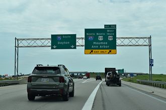 I-75/US 23 south at I-475 - Perrysburg, OH