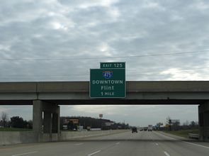 I-75/US 23 south at I-475 - Mt. Morris Twp, MI