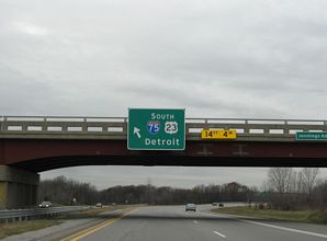 I-475 north at I-75/US 23 - Mt. Morris Twp, MI