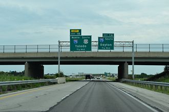 I-475/US 23 south at I-75 - Perrysburg, OH