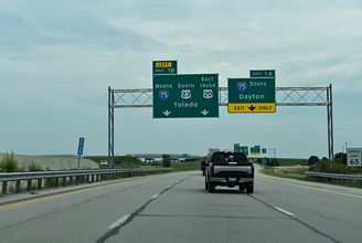 I-475/US 23 south at I-75 - Perrysburg, OH
