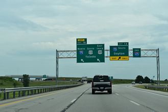 I-475/US 23 south at I-75 - Perrysburg, OH