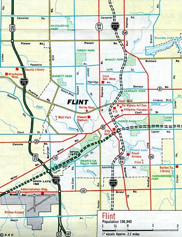 Flint, MI - 1969 Map
