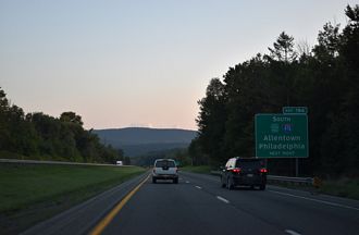 I-81 south at I-476/US 6-11 - South Abington Twp, PA