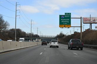 I-95 North at Interstate 476 in Chester, Pennsylvania