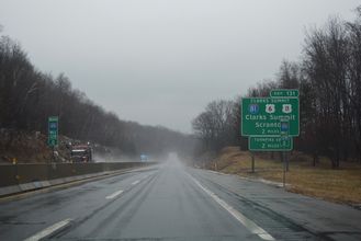 I-476 north at I-81/US 6-11 - Clarks Summit, PA