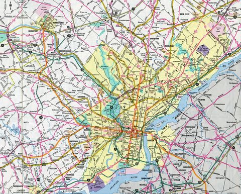 Philadelphia – 1975 Pennsylvania Official Highway Map