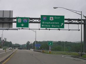 US 6 west at I-476 - Clarks Summit, PA