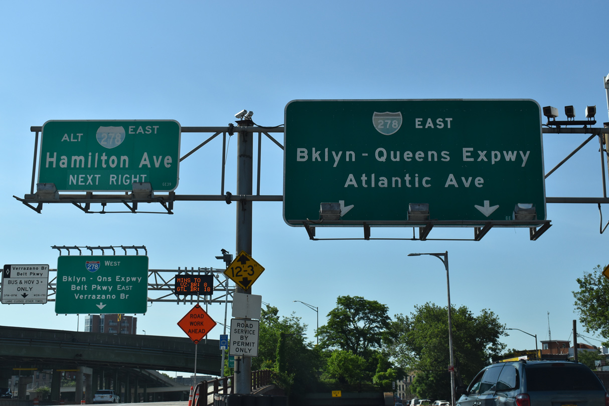 I-478/Hugh L. Carey Tunnel south at I-278 - Brooklyn, NY