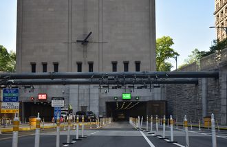 Interstate 478 South at the Hugh L. Carey Tunnel in Manhattan, New York City