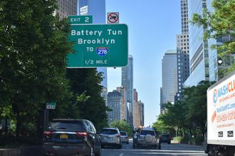 NY 9A south at I-478/FDR Dr - Manhattan