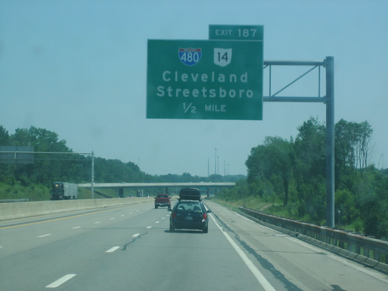 I-80/Ohio Tpk east at I-480/SR 14 - Streetsboro