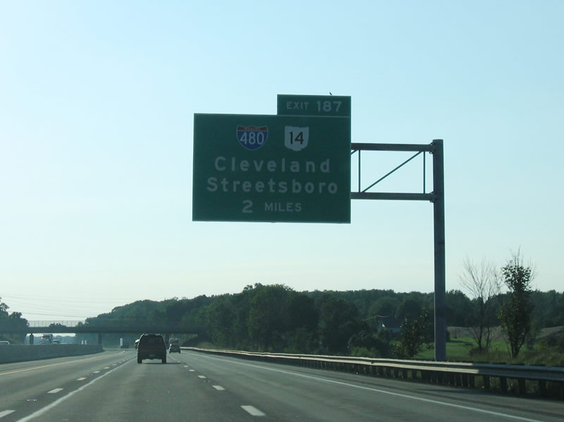 I-80/Ohio Tpk west at I-480/SR 14 - Streetsboro