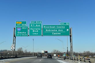 I-29/US 6 north at I-480 - Council Bluffs, IA