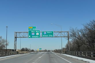 I-29/US 6 north at I-480 - Council Bluffs, IA