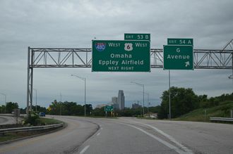 I-29 south at I-480/US 6 - Council Bluffs, IA