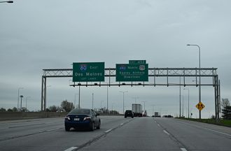 I-80 east at I-480/US 75 - Omaha, NE