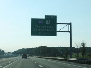 I-80/Ohio Tpk west at I-480/SR 14 - Streetsboro