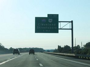 I-80/Ohio Tpk west at I-480/SR 14 - Streetsboro