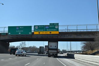 I-80 west at I-480/US 75 - Omaha, NE