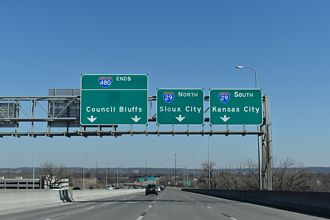 I-480/US 6 east at I-29 - Council Bluffs, IA