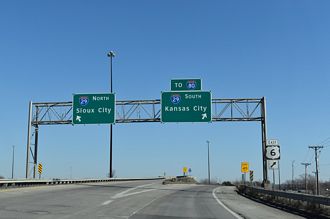 I-480/US 6 east at I-29 - Council Bluffs, IA