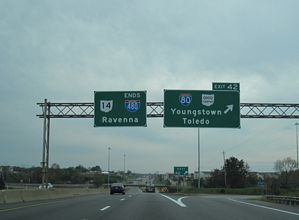 I-480 east at I-80/Ohio Tpk-SR 14 - Streetsboro