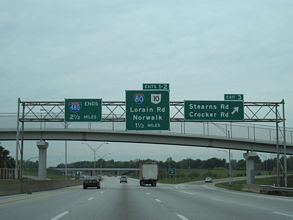 I-480 west at I-80/Ohio Tpk - North Olmsted