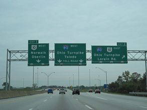 I-480 west at I-80/Ohio Tpk - North Olmsted