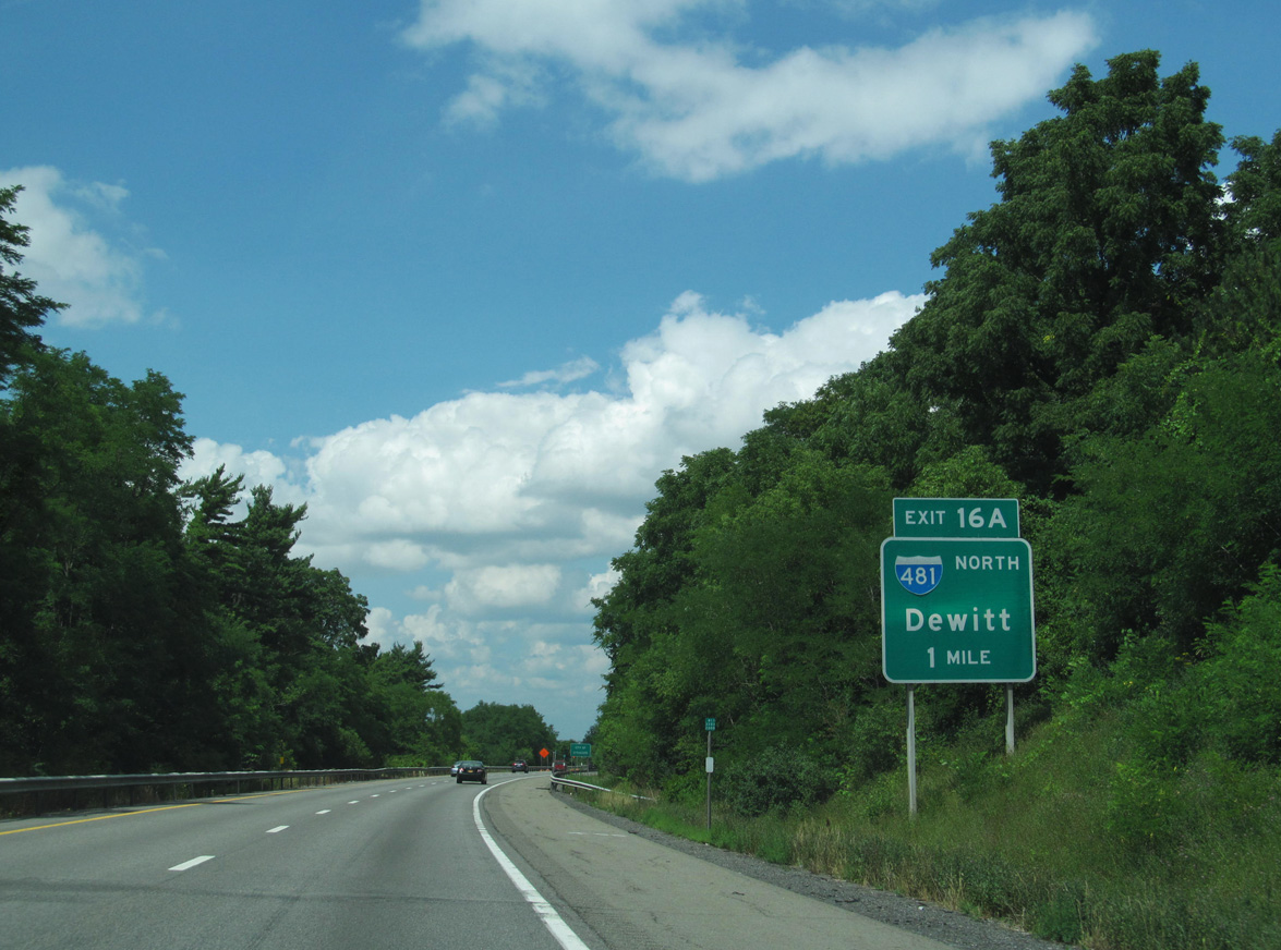 I-81 north at I-481 - Syracuse, NY