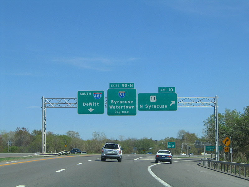 NY 481 south at I-81/481 - Cicero