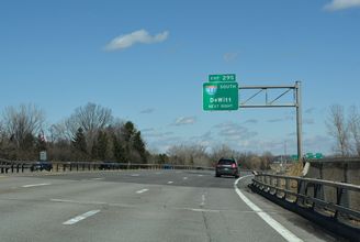 I-81 north crosses Church Street just ahead of Exit 29 S to I-481 south.