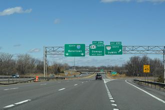 I-81 north at I-481 south and NY 481 north in North Syracuse.