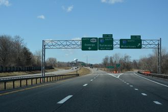 I-481 north at I-81 north to Watertown, NY.
