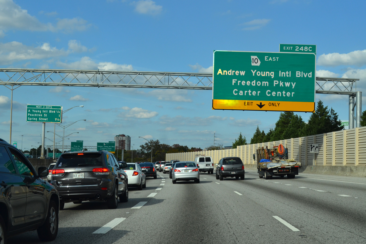 I-75/85 north at SR 10 - Atlanta, GA