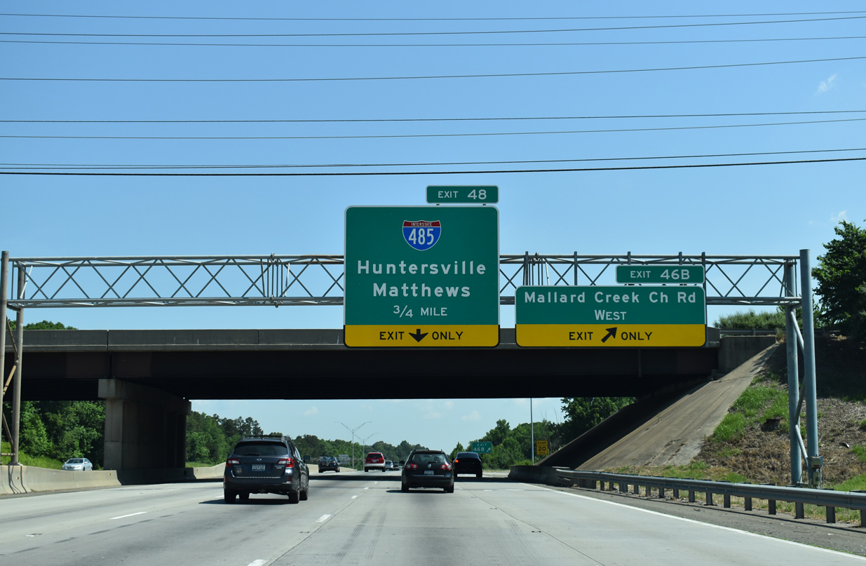 I-85 north at I-485 - Charlotte, NC