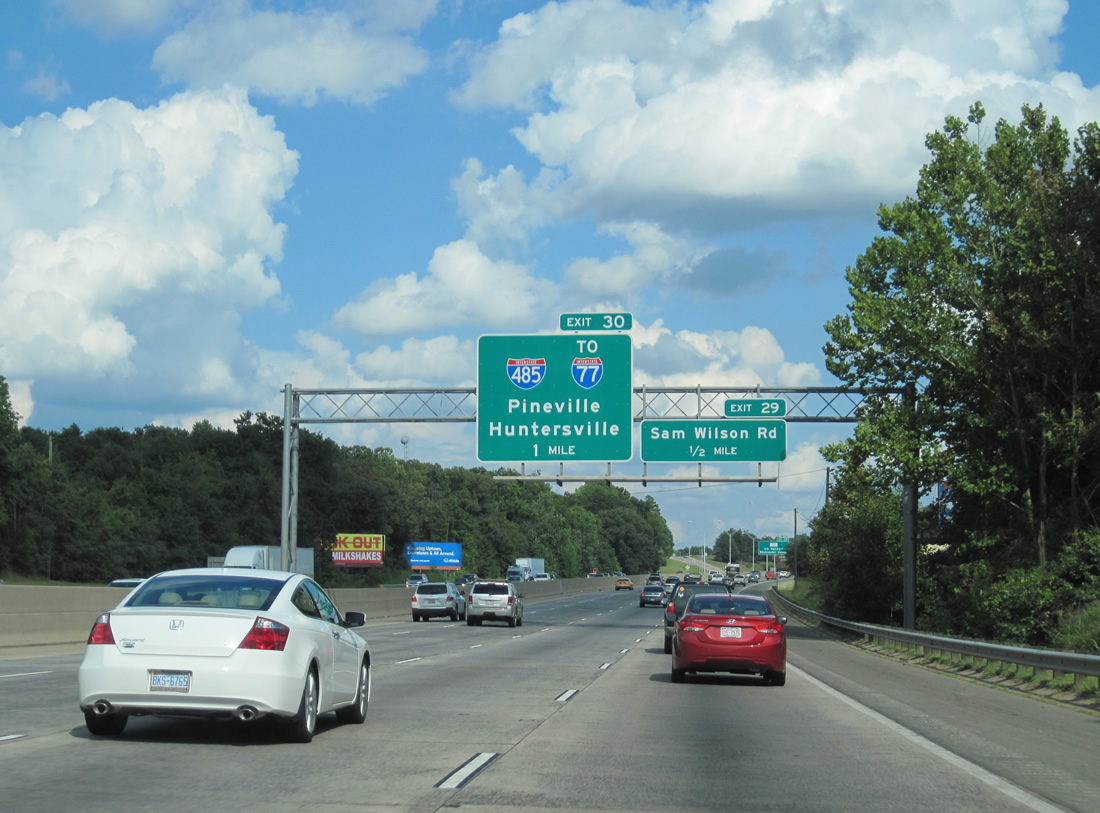 I-85 north at I-485 - Charlotte, NC