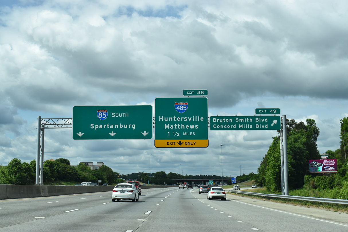 I-85 south at I-485 - Charlotte, NC