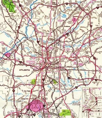 Atlanta – Georgia Official Highway Map 1976