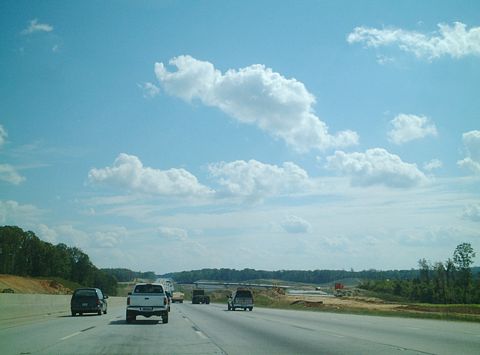 I-85 north at future I-485 - 2001