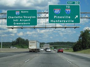 I-85 north at I-485 - Charlotte, NC