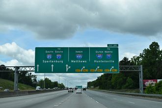 I-85 south at I-485 - Charlotte, NC