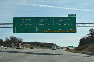 I-485 inner loop at I-85 - Charlotte, NC