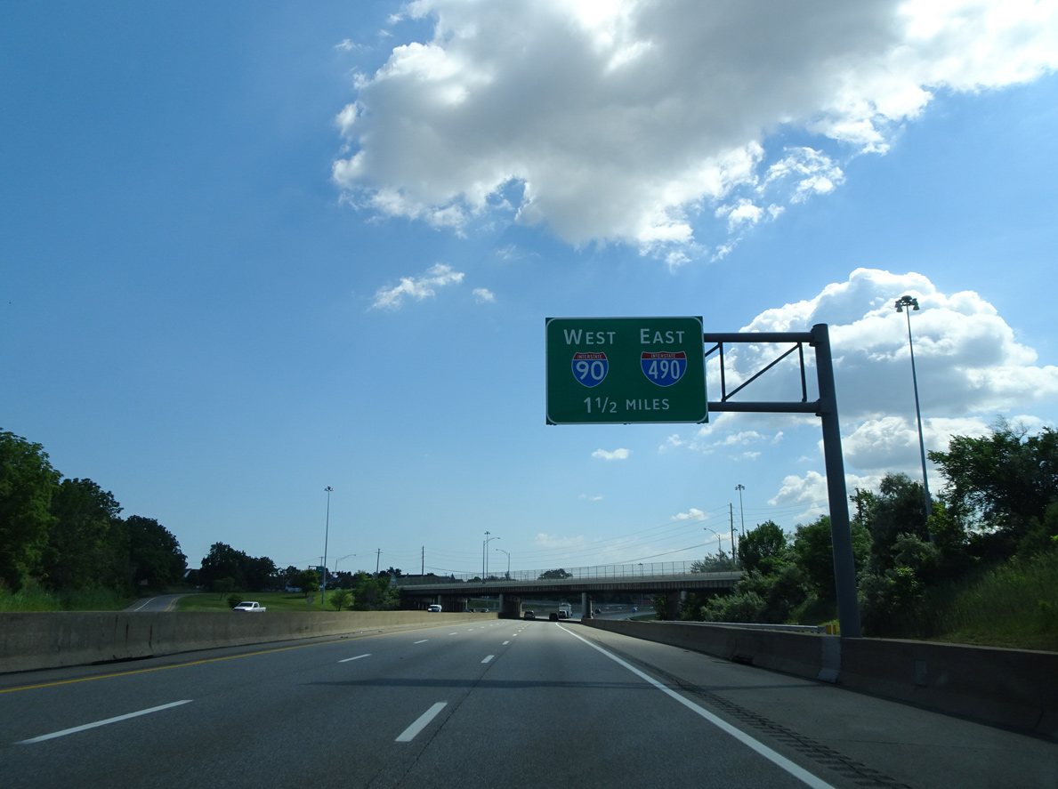 I-71 north at I-90/490 - Cleveland, OH
